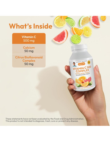 ANDREW LESSMAN Complejo de Vitamina C 500 - 60 Cápsulas No Ácidas