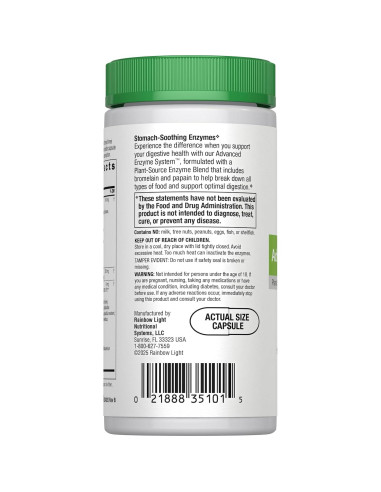 Cápsulas Enzimáticas Avanzadas Rainbow Light 90 Unidades