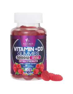 Suplemento Vitamina D3 Gummy 5000 IU Nature's Nutrition - 60 Gomas