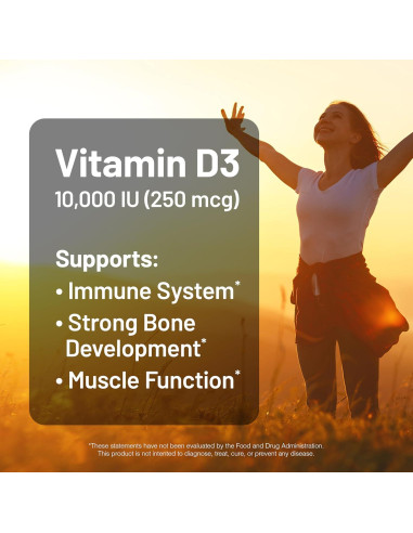 NatureWise Vitamina D3 10,000UI 30 Mini Softgels - Soporte Inmunológico