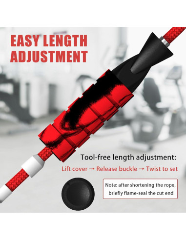 Cuerda de saltar Agorizeo ajustable para adultos y niños 3m
