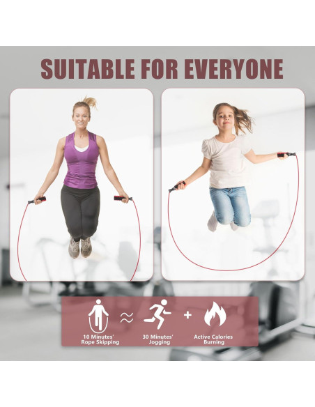 Cuerda de saltar Agorizeo ajustable para adultos y niños 3m