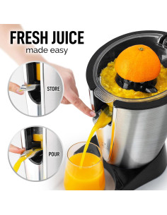 Exprimidor Eléctrico Zulay para Cítricos 160W Acero Inoxidable 2
