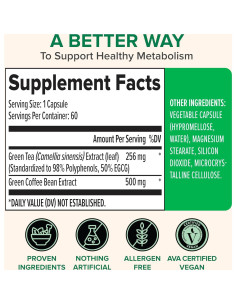 Extracto de Té Verde Zenwise Health 60 Cápsulas Veganas 2