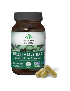 Cápsulas de Albahaca Sagrada Orgánica Organic India - 60 Unidades