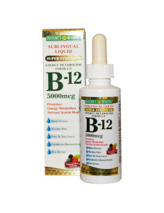 Suplemento Líquido Sublingual B12 Nature's Bounty 5000 mcg 2x59 mL
