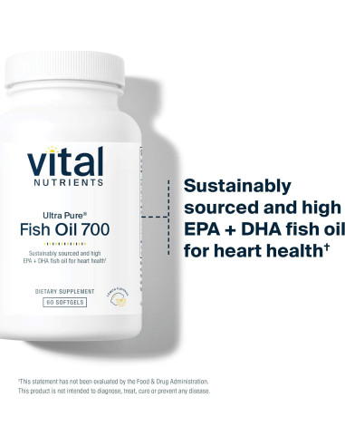 Aceite de Pescado Omega-3 Vital Nutrients 700mg 60 Cápsulas