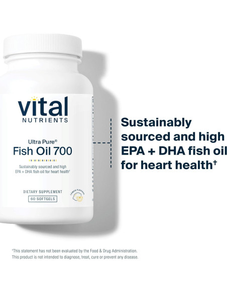 Aceite de Pescado Omega-3 Vital Nutrients 700mg 60 Cápsulas