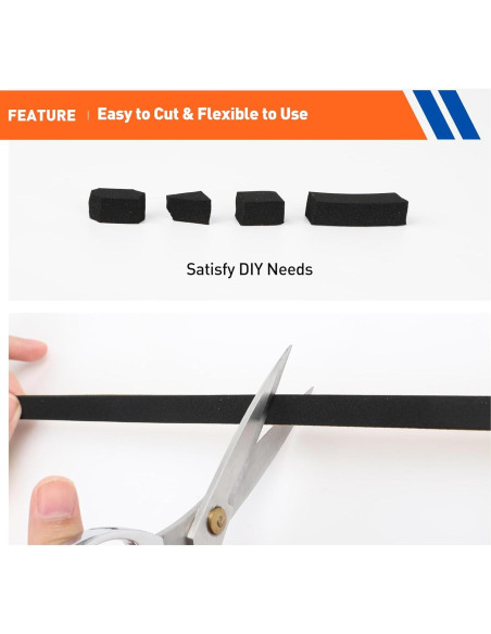 Sello de Puerta MAGZO con Burlete de Espuma 10.06 m Negro