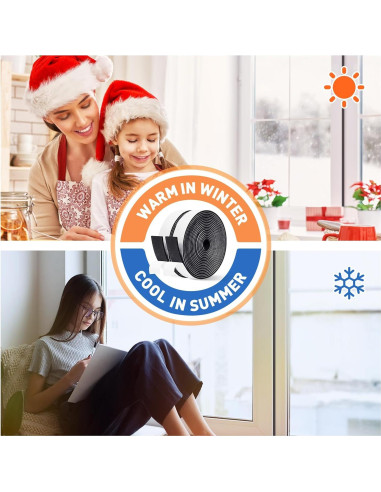 Sello de Puerta MAGZO con Burlete de Espuma 10.06 m Negro