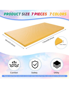 Alfombrillas de Descanso para Niños Geetery 7 Piezas 116x60 cm 2