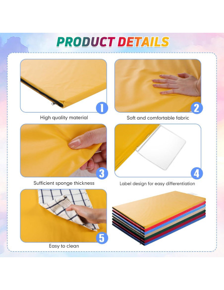 Alfombrillas de Descanso para Niños Geetery 7 Piezas 116x60 cm Alfombrillas de Descanso para Niños Geetery 7 Piezas 116x60 cm