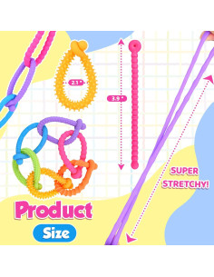 Cuerdas Fidget Sensory Toys KLT - Pulsera Ajustable para Niños 2