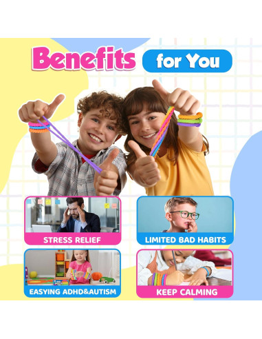 Cuerdas Fidget Sensory Toys KLT - Pulsera Ajustable para Niños