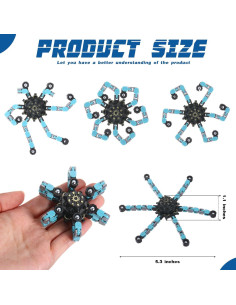 Set de 6 Spinners Antiestrés Transformables Foilswirl 2