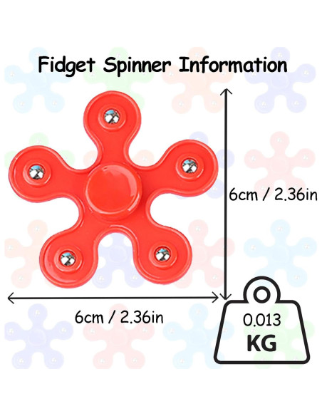 Paquete de 32 Spinners Antiestrés SUNPROUND 6.5 cm Silenciosos