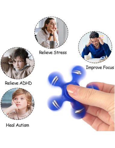 Paquete de 32 Spinners Antiestrés SUNPROUND 6.5 cm Silenciosos