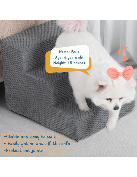 Escalera Antideslizante para Perros y Gatos Aodisman 3 Pasos 34.5 cm