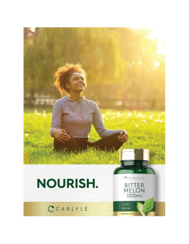 Cápsulas de Melón Amargo Carlyle 1200 mg - 180 Unidades - Sin OGM