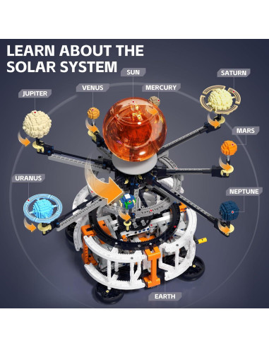 Kit de Construcción Espacial Solar DOLIVE 1282 PCS STEM 6-15 años