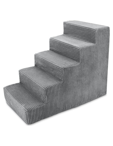 Escalera para Perros 5 Pasos Mejores Suministros Gris 57.15 cm