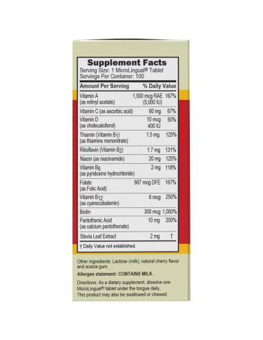 Multivitamínico Diario Superior Source 100 Tabletas MicroLingual