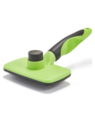 Cepillo Autolimpiante OEFEO para Perros y Gatos Verde