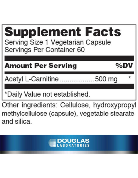 Acetil L-Carnitina 500 mg Douglas Laboratories 60 Cápsulas Acetil L-Carnitina 500 mg Douglas Laboratories 60 Cápsulas