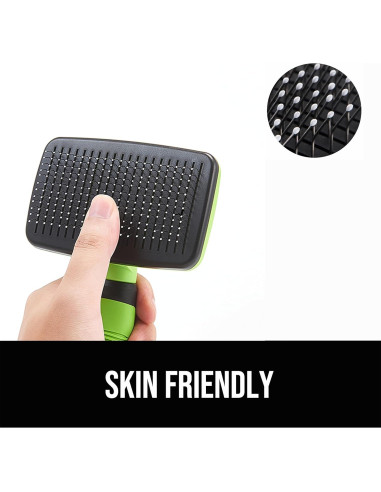 Cepillo Autolimpiante OEFEO para Perros y Gatos Verde