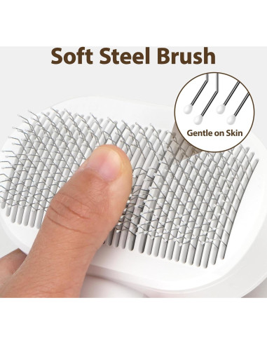 Cepillo Suave Autolimpiante para Gatos PrimePets 20cm