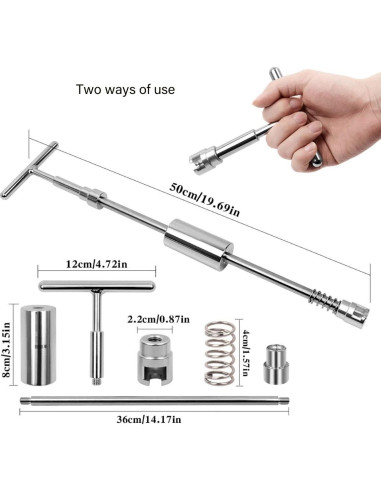 Martillo T Bar WHDZ para Reparación de Abolladuras 50 cm