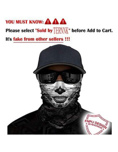 Bufanda Multifuncional TERNK Negra - Protección UV50+ para Deportes 2