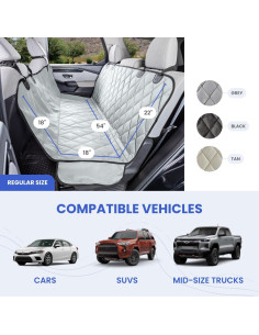 Funda de Asiento Trasero para Perros 4Knines Regular Negra 2