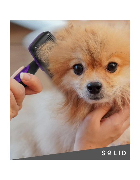 Cepillo Slicker para Mascotas Solid - Acicalamiento Perros y Gatos