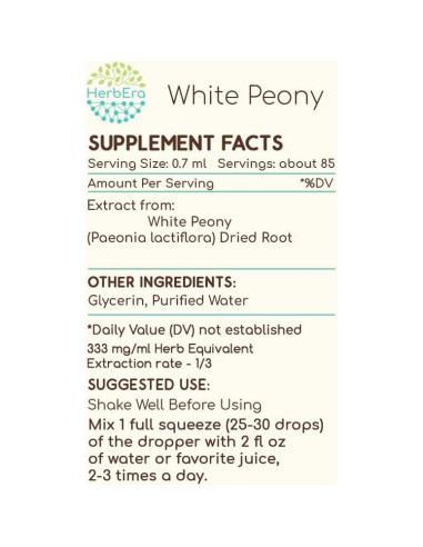 Extracto de Hierbas Peonía Blanca HerbEra 59.15 ml Sin Alcohol