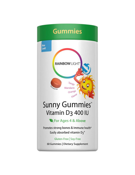 Gominolas Vitamina D3 Rainbow Light 400 IU Mandarina 60 Unidades Gominolas Vitamina D3 Rainbow Light 400 IU Mandarina 60 Unidades