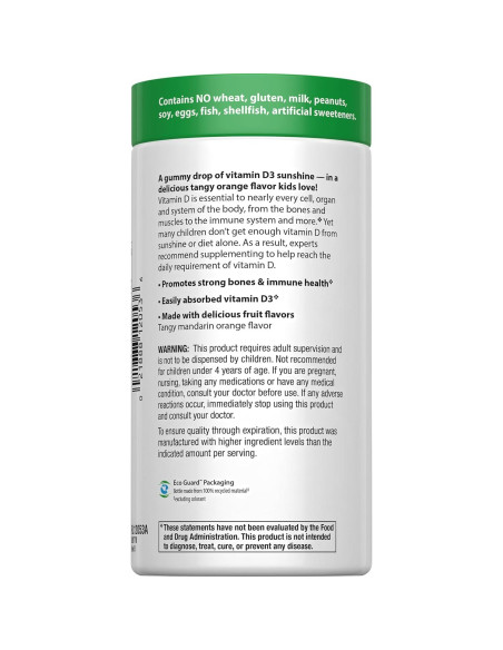 Gominolas Vitamina D3 Rainbow Light 400 IU Mandarina 60 Unidades Gominolas Vitamina D3 Rainbow Light 400 IU Mandarina 60 Unidades