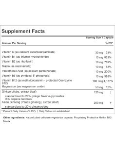 ANDREW LESSMAN Ginkgo 120 Plus Ginseng 200mg - 30 Cápsulas 2