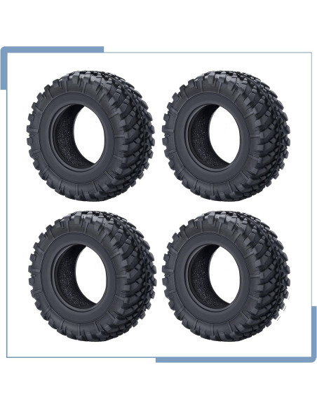 4 Neumáticos de Caucho Zolikar 38mm para Kyosho Mini Z 4x4