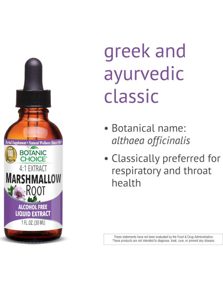 Extracto Líquido de Raíz de Malvavisco Botanic Choice 29.57 ml - Sin Alcohol, Sin Gluten