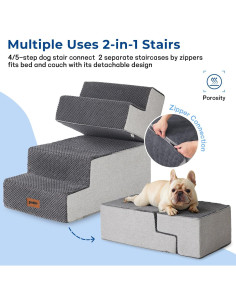 Escalera para Perros Pequeños Zomisia 4 Escalones Antideslizante 2