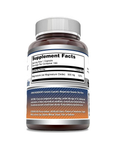 Suplemento de Óxido de Magnesio Amazing Formulas 500 mg 180 Cápsulas 2