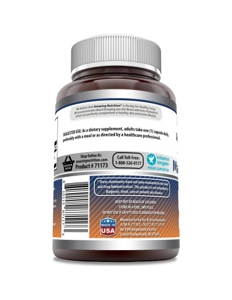 Suplemento de Óxido de Magnesio Amazing Formulas 500 mg 180 Cápsulas