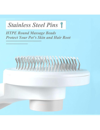 Cepillo Autolimpiante para Perros y Gatos SimpleDot - Gris