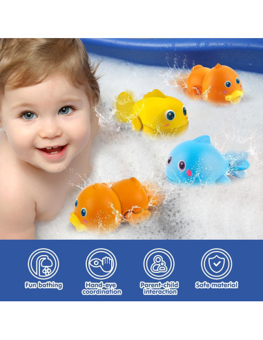 Juguetes de baño Dwi Dowellin para bebés - Juegos de pesca magnéticos