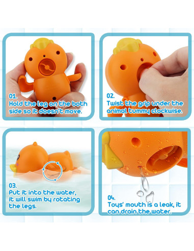 Juguetes de baño Dwi Dowellin para bebés - Juegos de pesca magnéticos