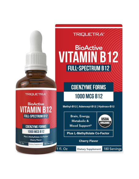 BioActive Vitamina B12 1000 mcg Triquetra Health Sabor Cereza