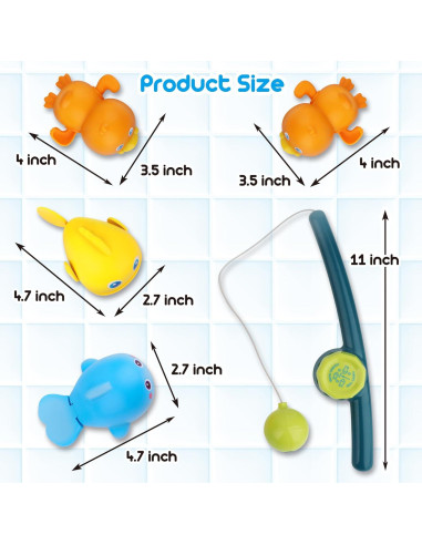 Juguetes de baño Dwi Dowellin para bebés - Juegos de pesca magnéticos