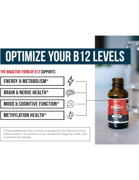 BioActive Vitamina B12 1000 mcg Triquetra Health Sabor Cereza
