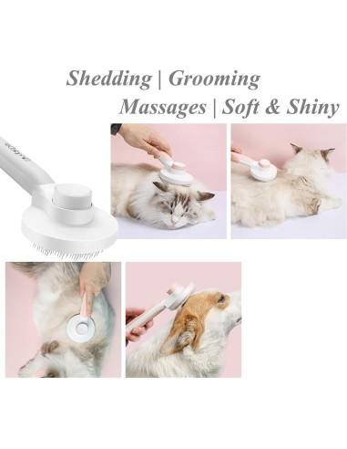 Cepillo Autolimpiante para Perros y Gatos SimpleDot - Gris